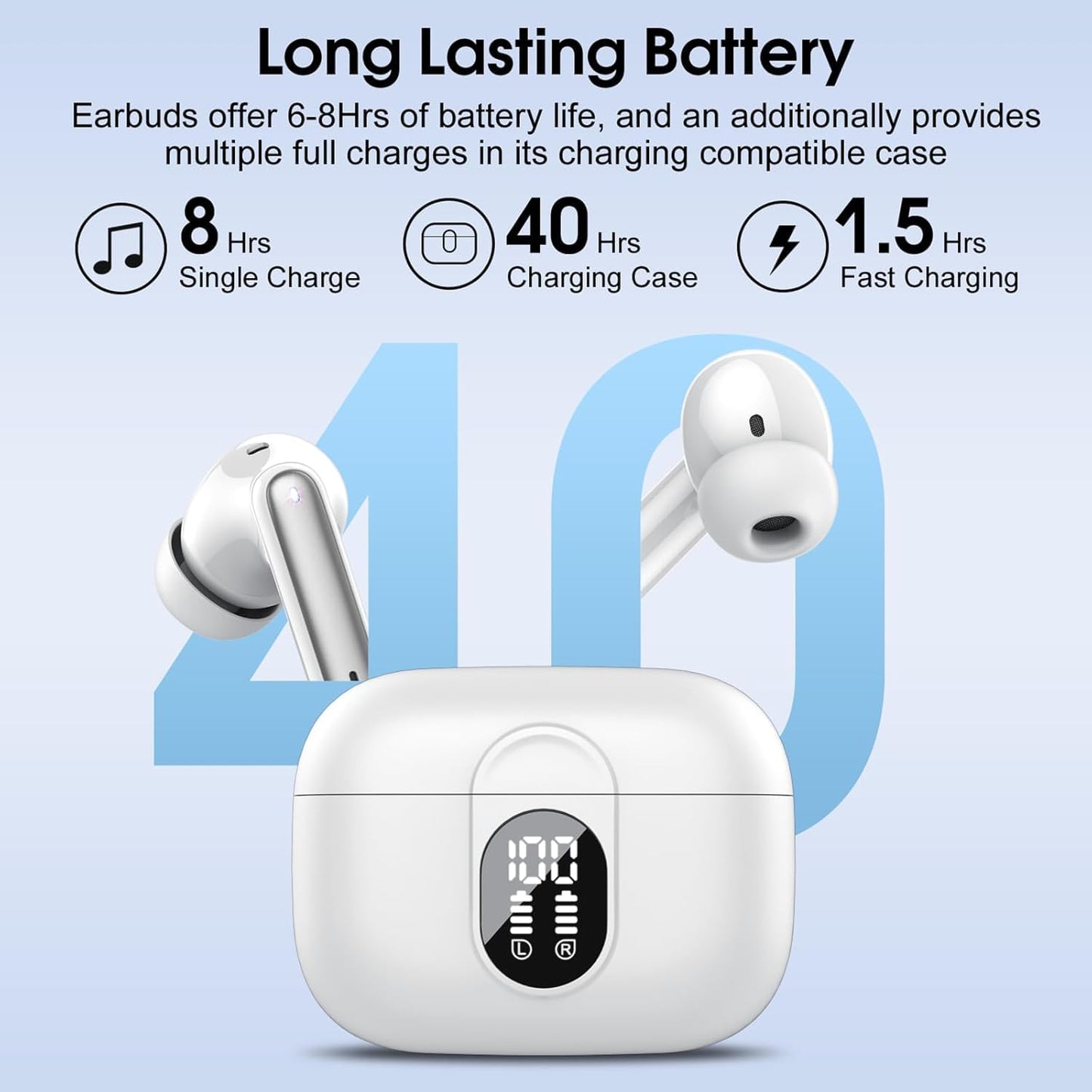 Ai Translation Earbuds Real Time,3-in-1 Buletooth 5.3 Translator Earbuds with 6 Translation Modes/164 Languages,No Subscription Required Translatior Headphones,40H Audifonos Traductores Inglés Español