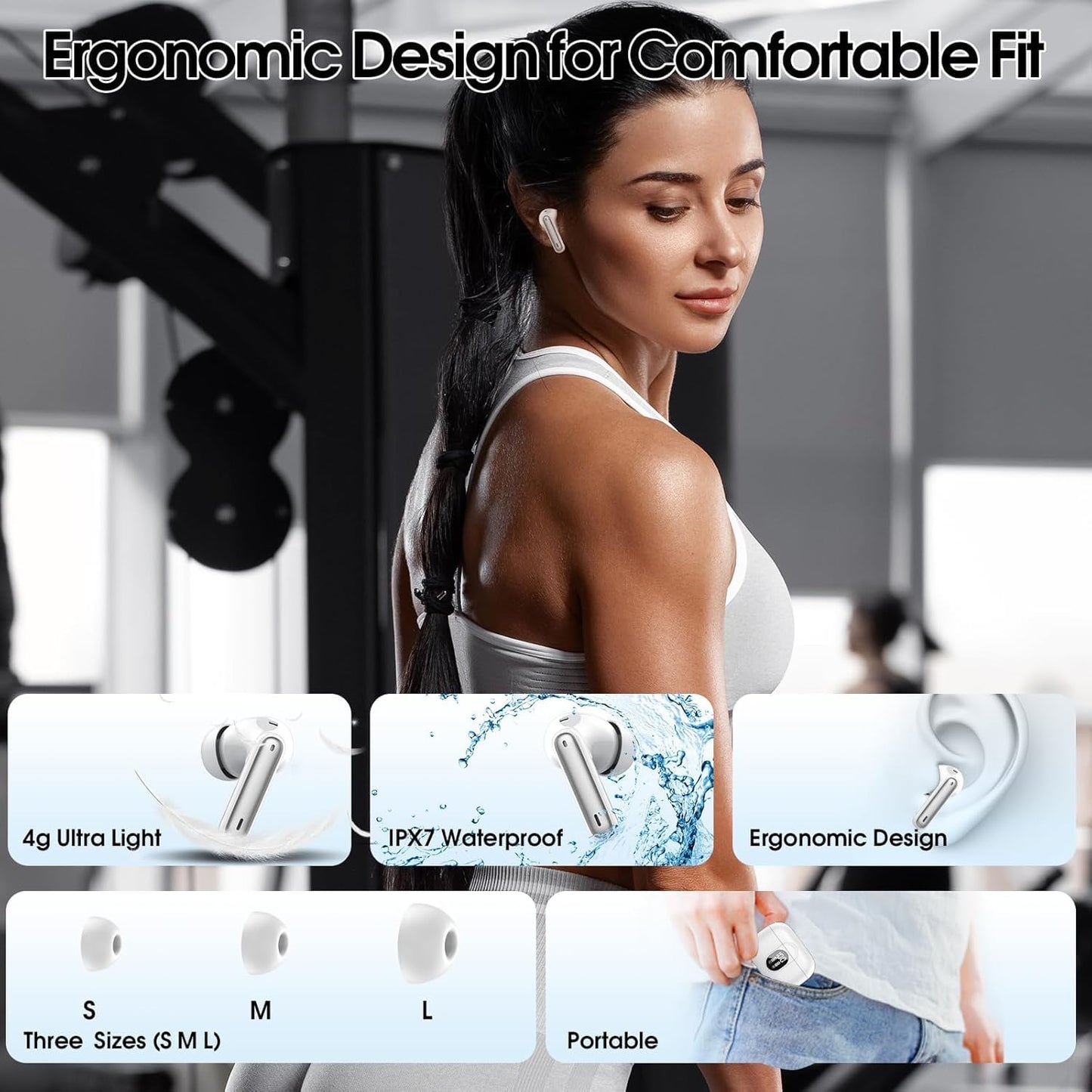 Ai Translation Earbuds Real Time,3-in-1 Buletooth 5.3 Translator Earbuds with 6 Translation Modes/164 Languages,No Subscription Required Translatior Headphones,40H Audifonos Traductores Inglés Español