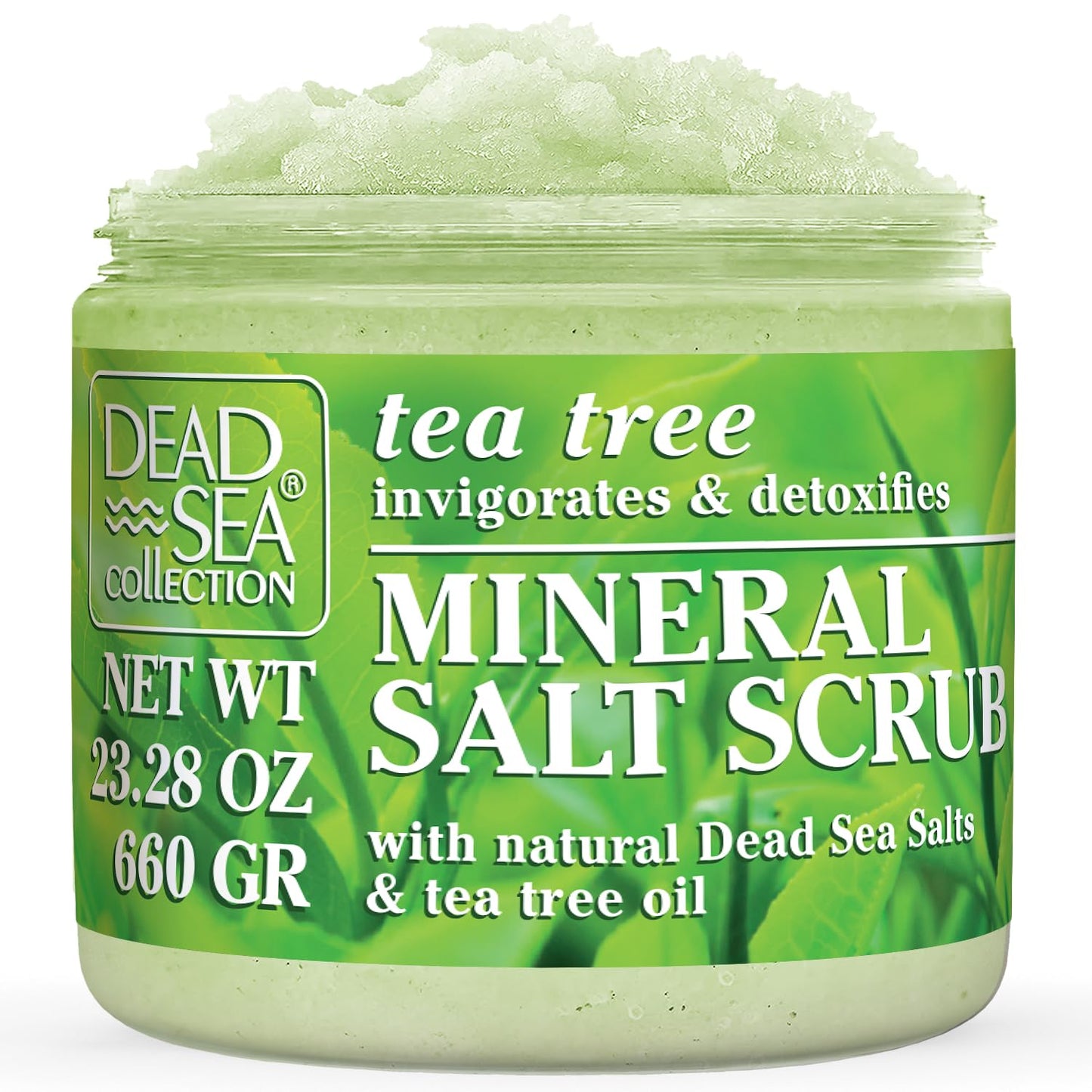 Dead Sea Collection Almond Vanilla Salt Scrub – Exfoliating Body Scrub for Women – Moisturizing and Nourishing Skin – with Pure Oils and Dead Sea Minerals (23.28 Oz)