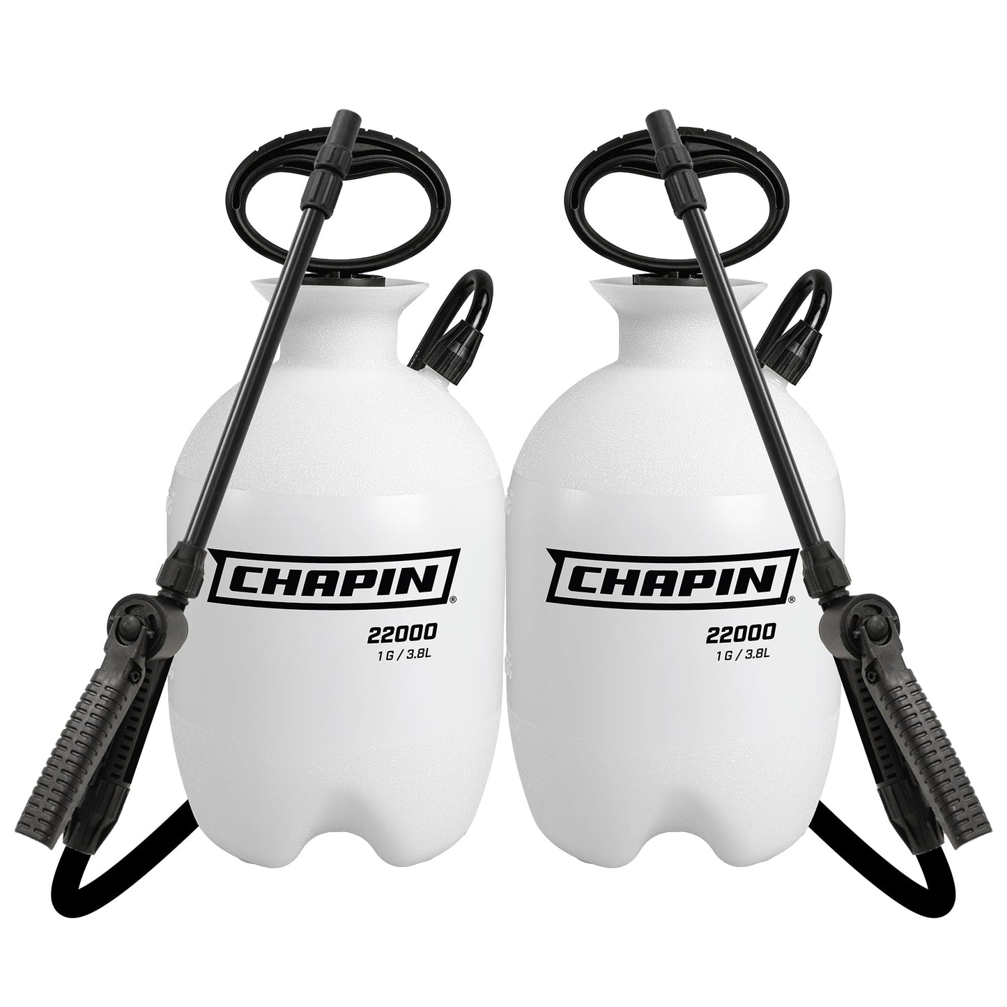 Chapin 20004 Pump Sprayer, 1-Gallon SureSpray Translucent Tank with an Easy Fill Funnel-Top Opening, Adjustable Cone Nozzle & 34" Long Reach Hose, Used for Fertilizer, Pesticides, Weeds & Pests | Durable lightweight tank; ideal for weed control, plant car