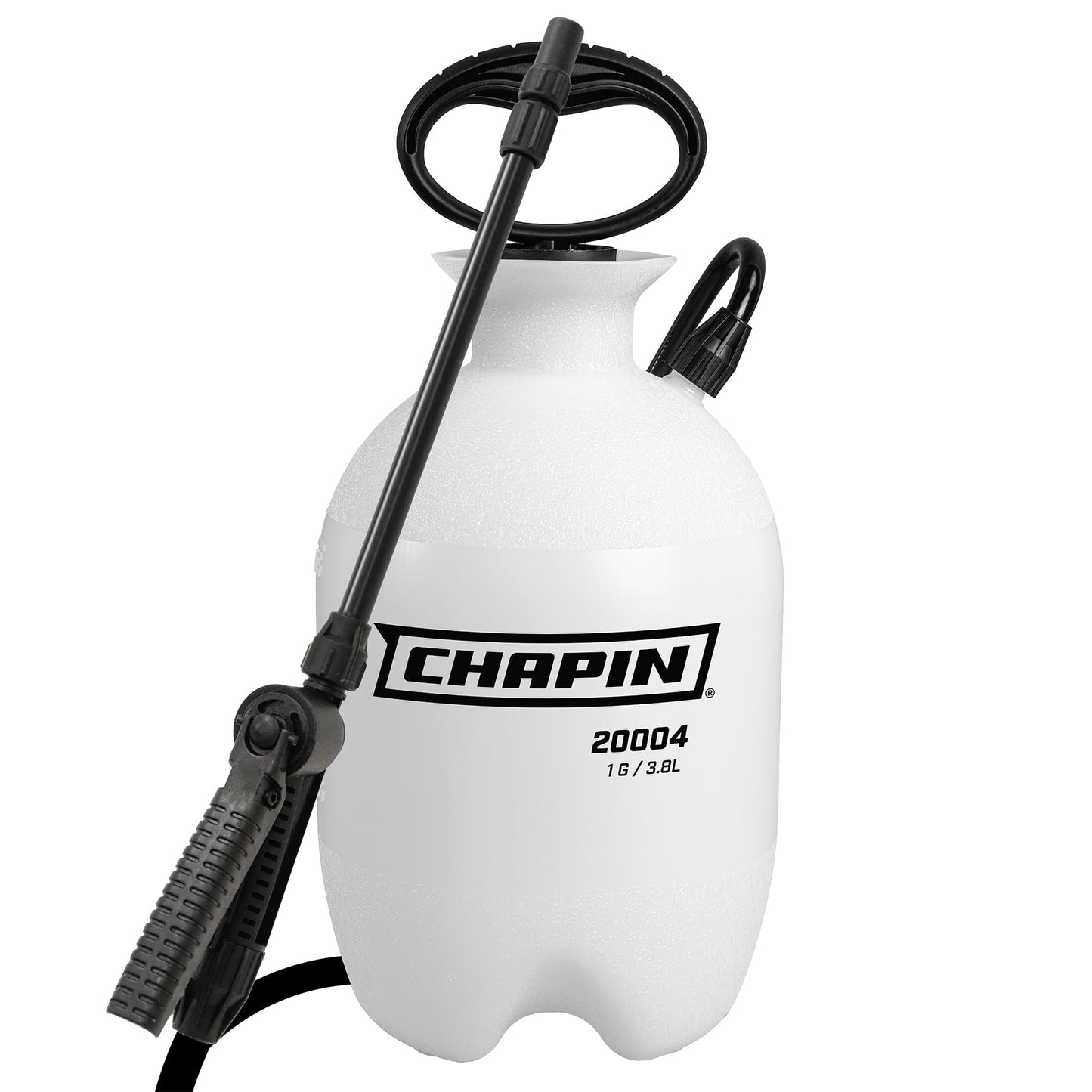 Chapin 20004 Pump Sprayer, 1-Gallon SureSpray Translucent Tank with an Easy Fill Funnel-Top Opening, Adjustable Cone Nozzle & 34" Long Reach Hose, Used for Fertilizer, Pesticides, Weeds & Pests | Durable lightweight tank; ideal for weed control, plant car