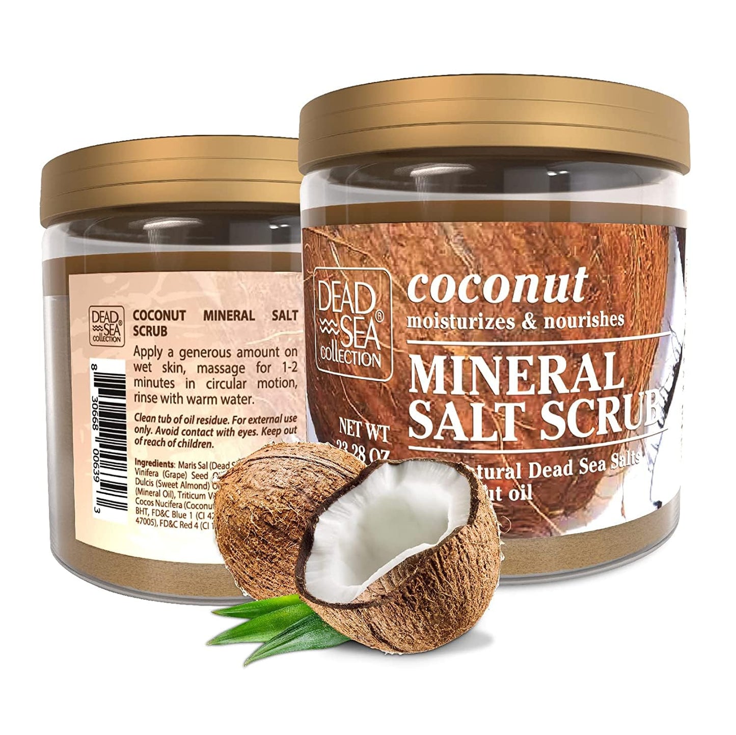 Dead Sea Collection Almond Vanilla Salt Scrub – Exfoliating Body Scrub for Women – Moisturizing and Nourishing Skin – with Pure Oils and Dead Sea Minerals (23.28 Oz)