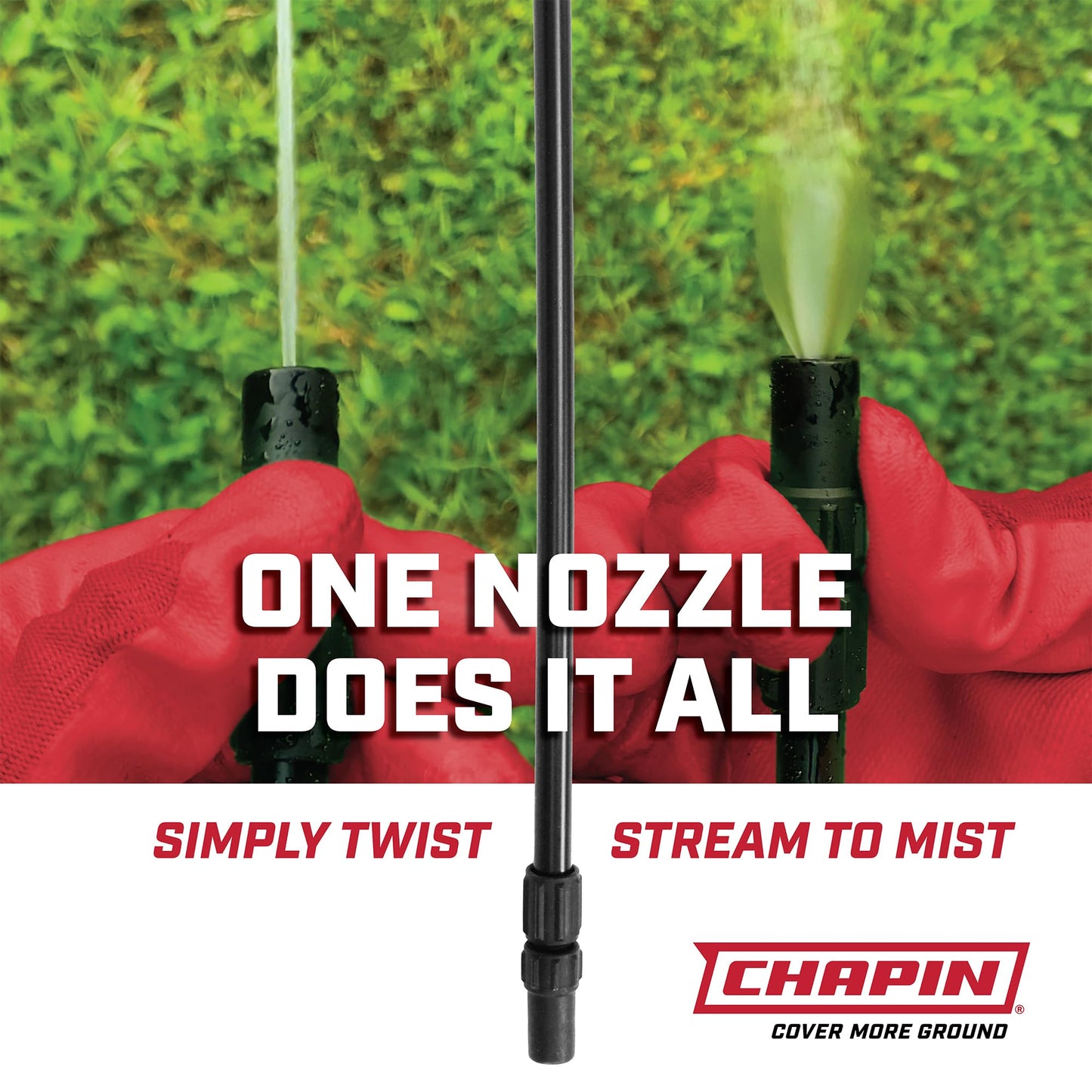 Chapin 20004 Pump Sprayer, 1-Gallon SureSpray Translucent Tank with an Easy Fill Funnel-Top Opening, Adjustable Cone Nozzle & 34" Long Reach Hose, Used for Fertilizer, Pesticides, Weeds & Pests | Durable lightweight tank; ideal for weed control, plant car