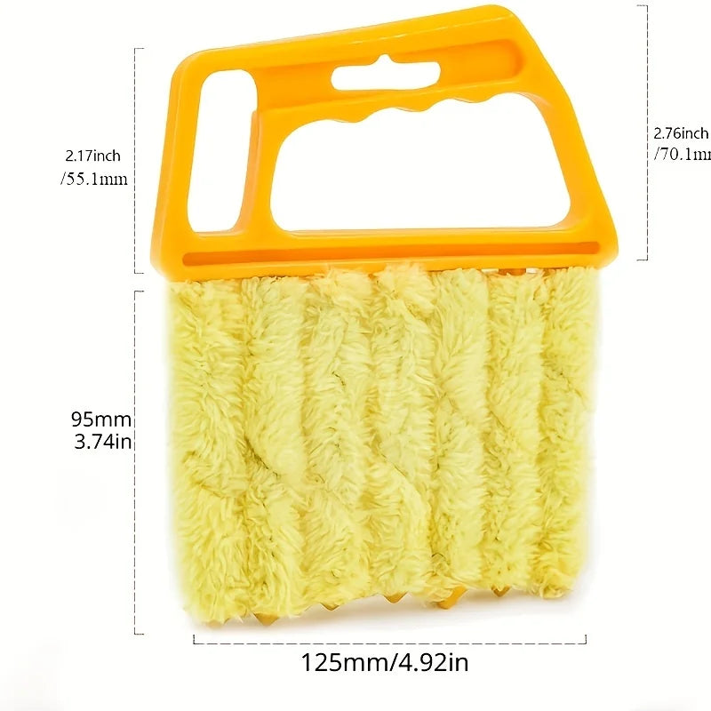 1 portable microfiber window cleaner - easily collects dust, blinds clean, handles include bedroom use